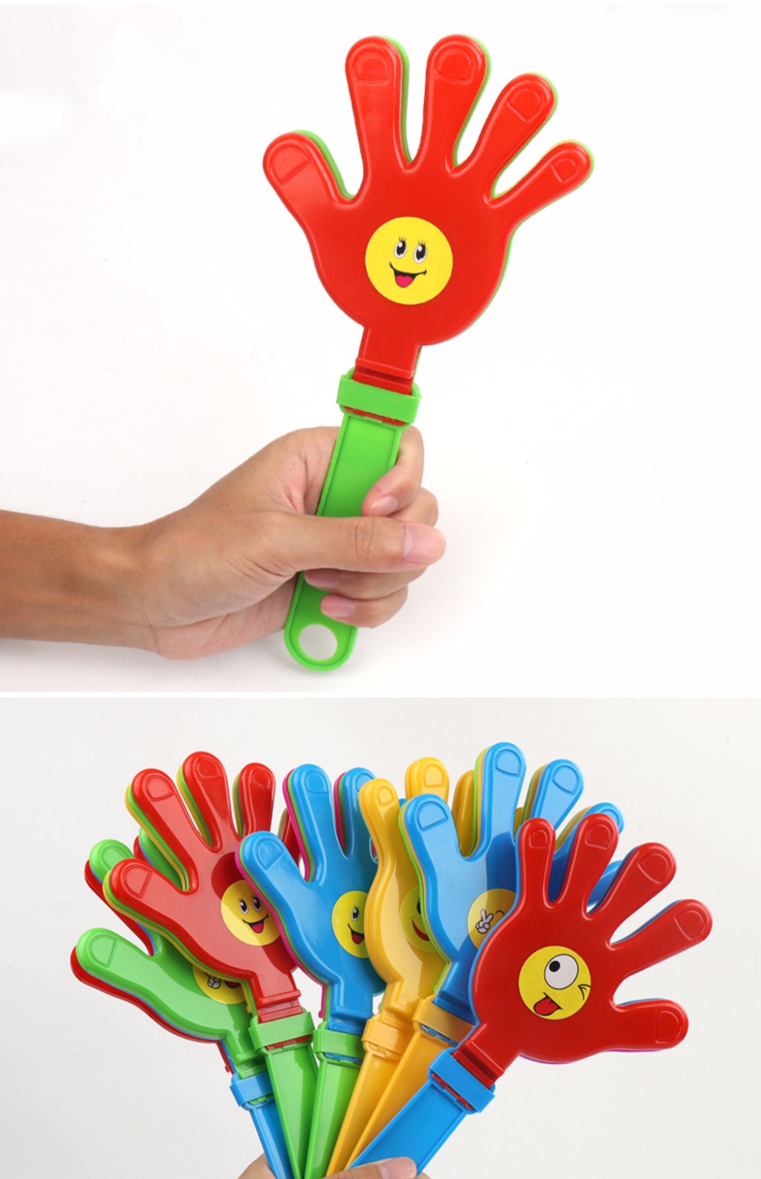 發(fā)光手拍手拍器手掌巴掌塑料手拍加油笑臉搞怪卡通小手拍創(chuàng)意玩具