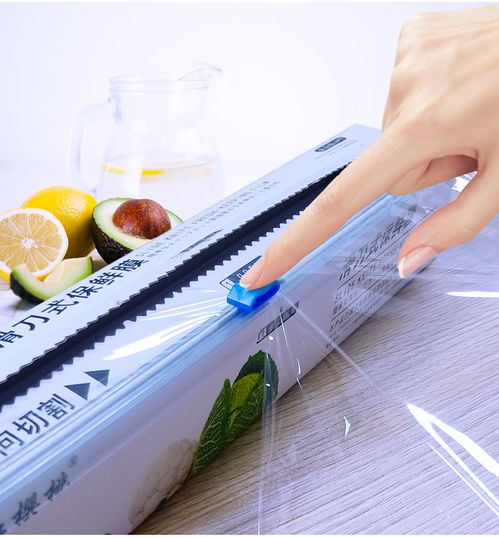 a 滑刀式便捷切割食品級保鮮膜大卷廚房家用切割盒經(jīng)濟(jì)裝帶切割器